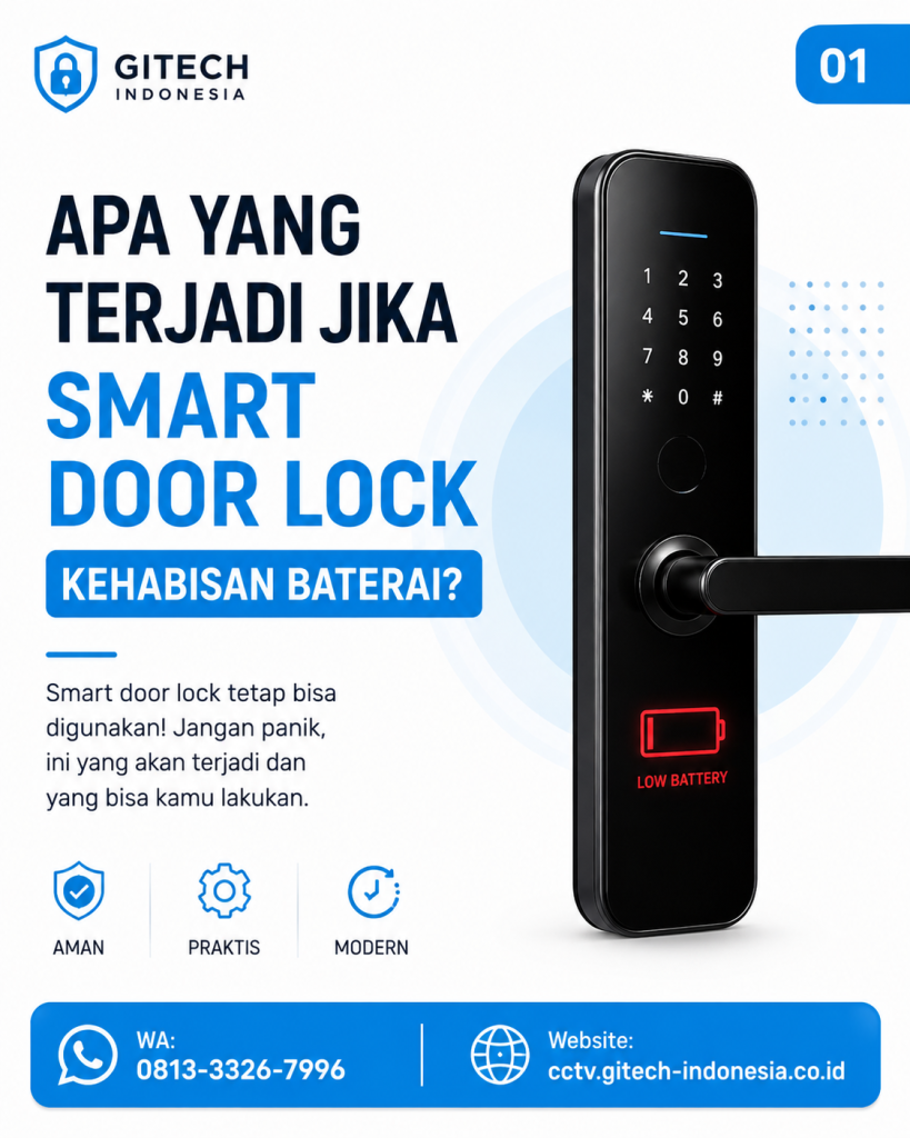 Smart door lock kehabisan baterai