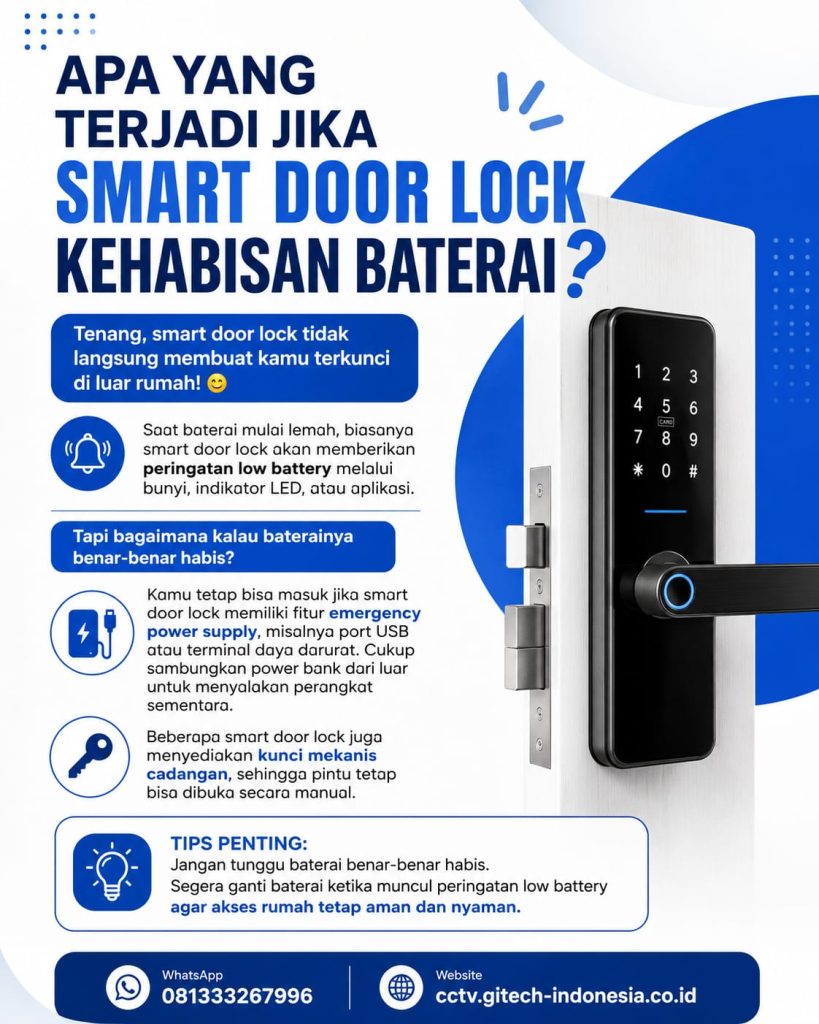 Smart DoorLock Kehabisan Baterai