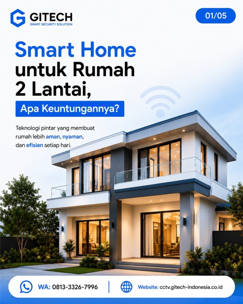Smart Home untuk Rumah 2 Lantai di ruang tamu modern